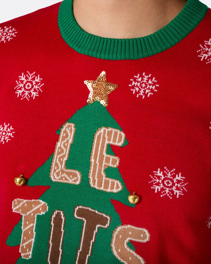 Herren-Weihnachtspullover „Let It Snow“