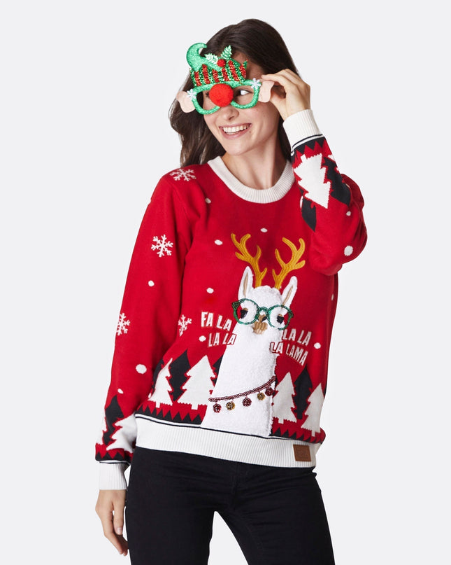 Women's Lama Christmas Sweater