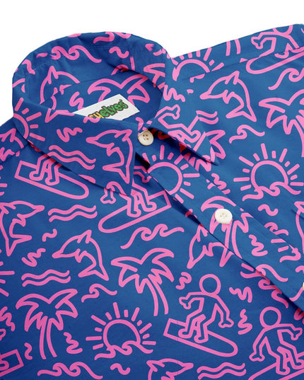 Men's Sketchy Surfer Hawaiian Shirt