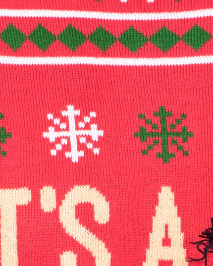 Weihnachtsgeschichte Beinlampe Weihnachtspullover