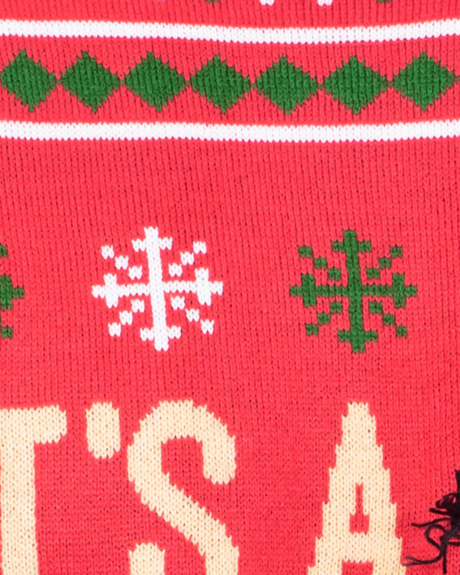 Weihnachtsgeschichte Beinlampe Weihnachtspullover