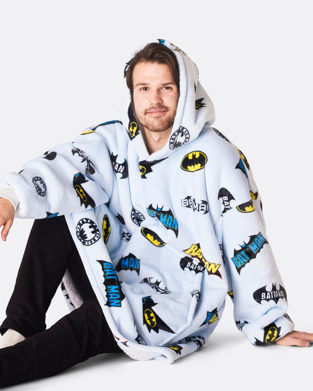 HappyHoodie Hellblaue Batman Edition für Erwachsene