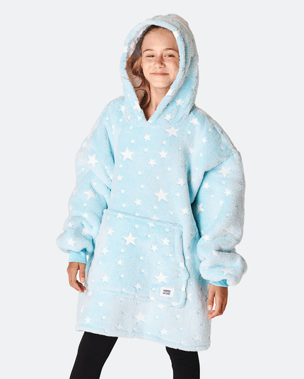 Kids Glow in the Dark Blue Stars HappyHoodie