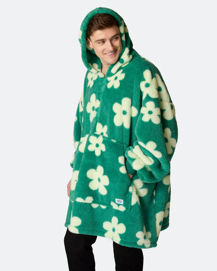 Blumen-Grüner Teddy-Hoodie für Frühlingsgefühle