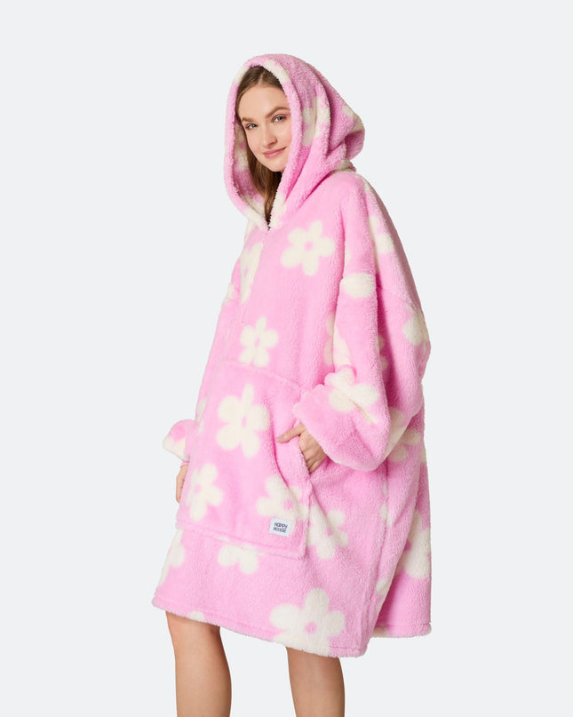 HappyHoodie Blumen-Teddy in Rosa für Damen und Herren