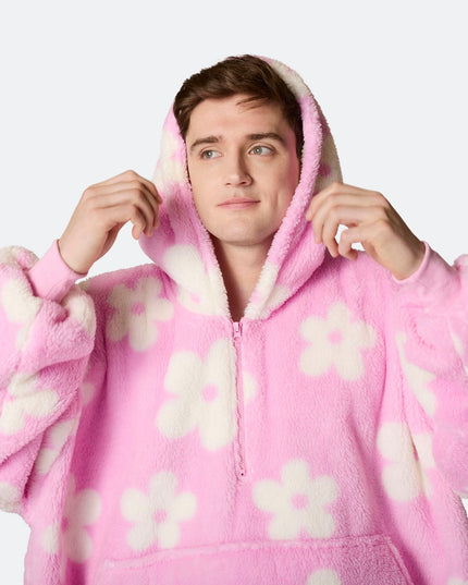 HappyHoodie Blumen-Teddy in Rosa für Damen und Herren
