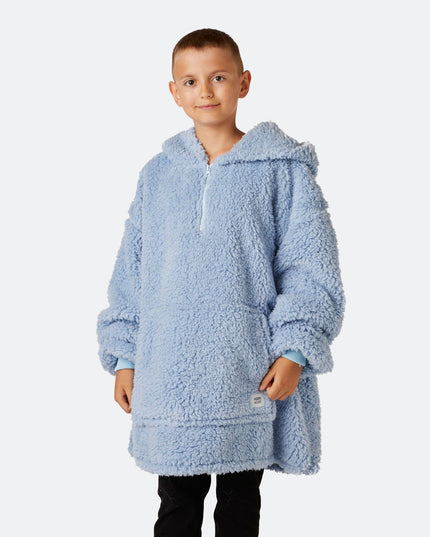 Blauer Sherpa-Hoodie für Kinder | Gemütliche Loungewear für Kinder