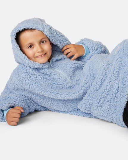 Blauer Sherpa-Hoodie für Kinder | Gemütliche Loungewear für Kinder