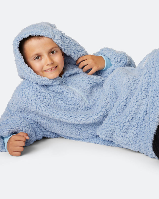 Blauer Sherpa-Hoodie für Kinder | Gemütliche Loungewear für Kinder