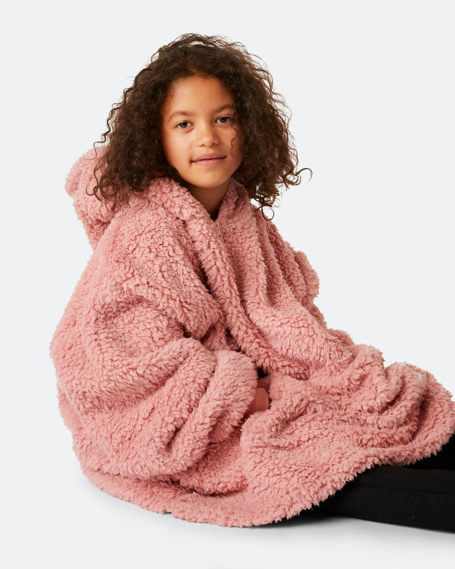 Pinker Sherpa HappyHoodie für Kinder