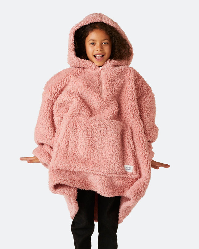 Pinker Sherpa HappyHoodie für Kinder
