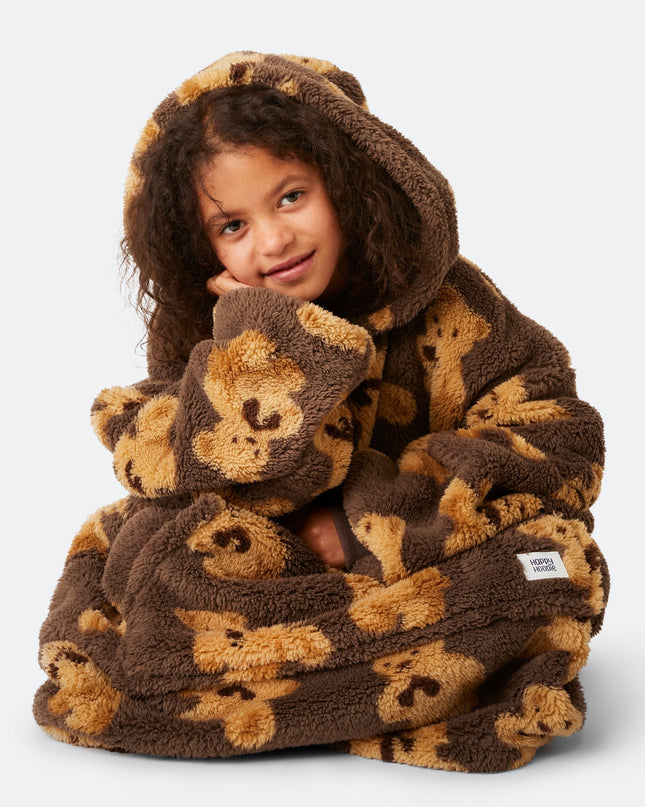 Dunkler Teddy-Hoodie für Kinder | Gemütliche Loungewear für Kinder