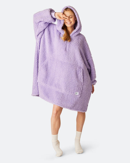 HappyHoodie Lila Sherpa für Erwachsene – Stilvoller Komfort