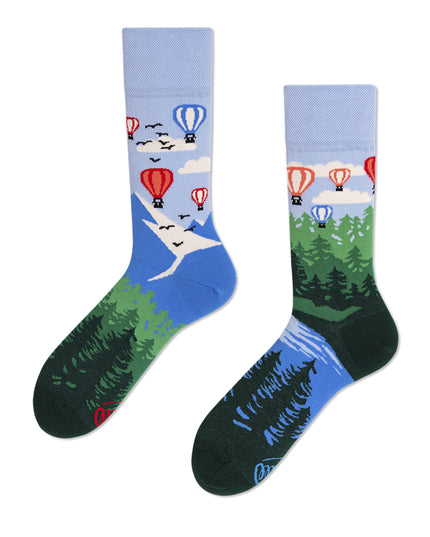 Many Mornings Zokni - Adventure Balloon Fun Socks for All Ages