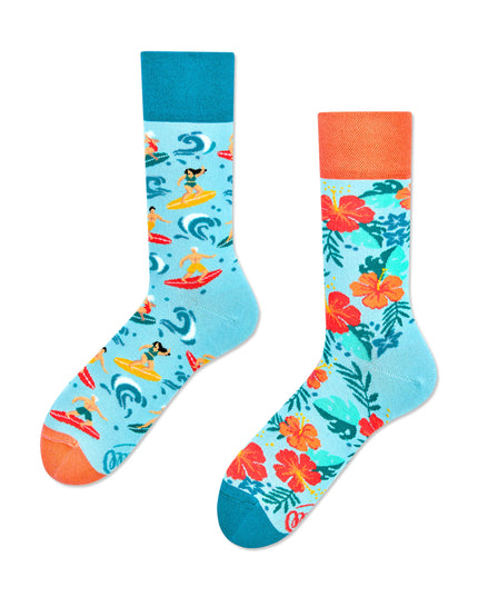 Many Mornings Zokni - Aloha Vibes Fun Socks for Everyone