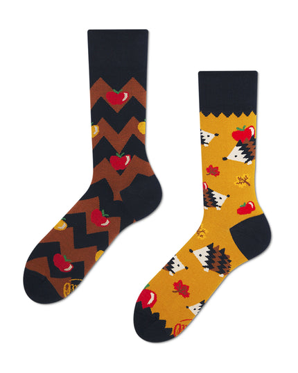 Many Mornings Zokni - Apple Hedgehog Fun Socks for All Ages