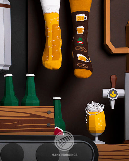 Many Mornings Zokni - Craft Beer Fun Socks Collection