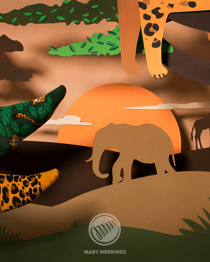 Many Mornings Zokni - El Leopardo Fun Socks Kollektion