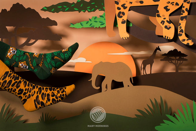 Many Mornings Zokni - El Leopardo Fun Socks Kollektion