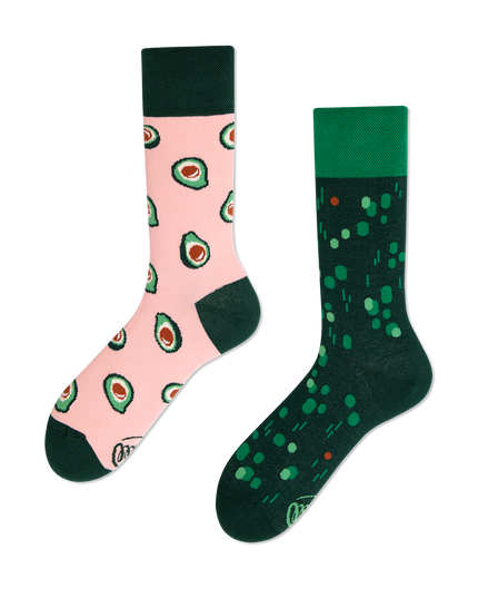 Many Mornings Zokni – Grüne Avocado-Spaßsocken für Erwachsene und Kinder
