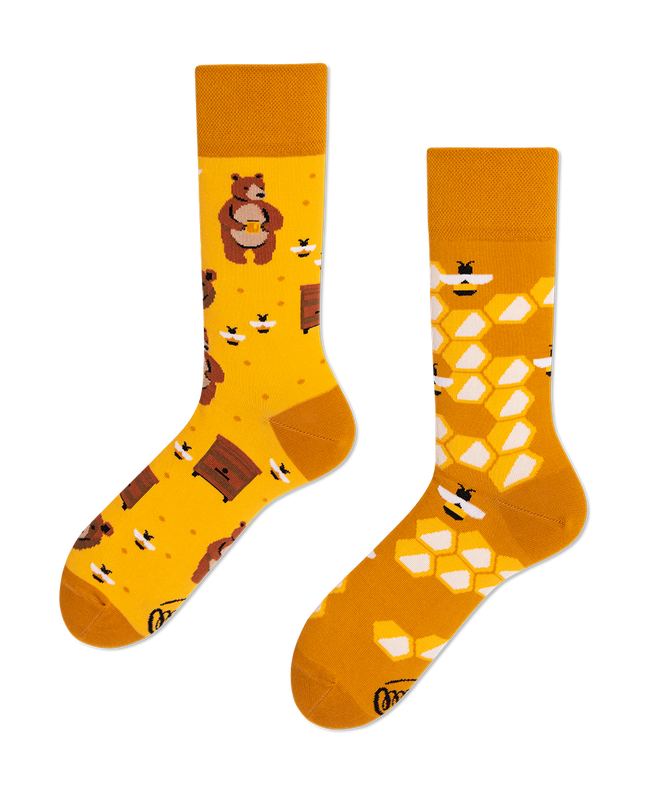 Many Mornings Zokni - Honey Bear Limited Edition Fun Socks