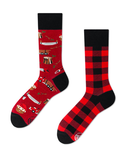 Many Mornings Zokni - Lumberjack Life Fun Socks for Everyone