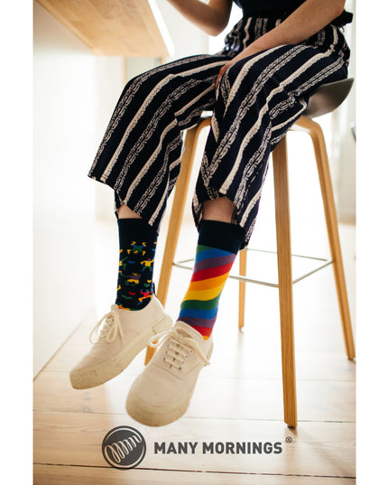 Many Mornings Zokni - Over The Rainbow Fun Socks for All Ages