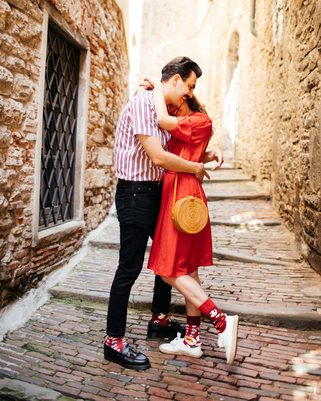 Many Mornings Zokni - Pizza Italiana Fun Socks Kollektion