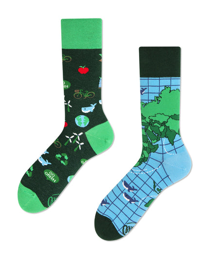 Many Mornings Zokni - Save the Planet Fun Socks for All Ages