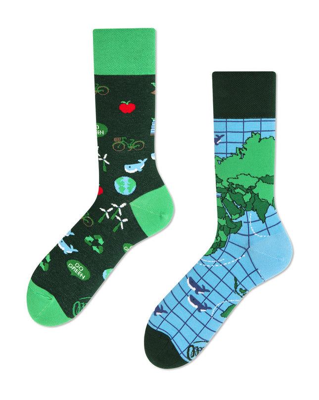 Many Mornings Zokni – Rettet den Planeten! Lustige Socken für alle Altersgruppen.