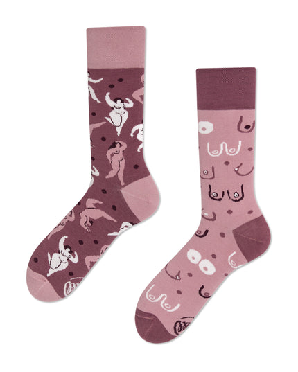 Many Mornings Zokni - Simply The Breast Fun Socks for All