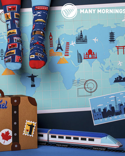 Many Mornings Zokni - The Traveler Fun Socks for Everyone