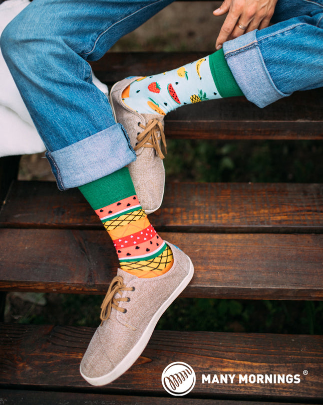 Viele Morgen Zokni - Tutti Frutti Spaßsocken für alle