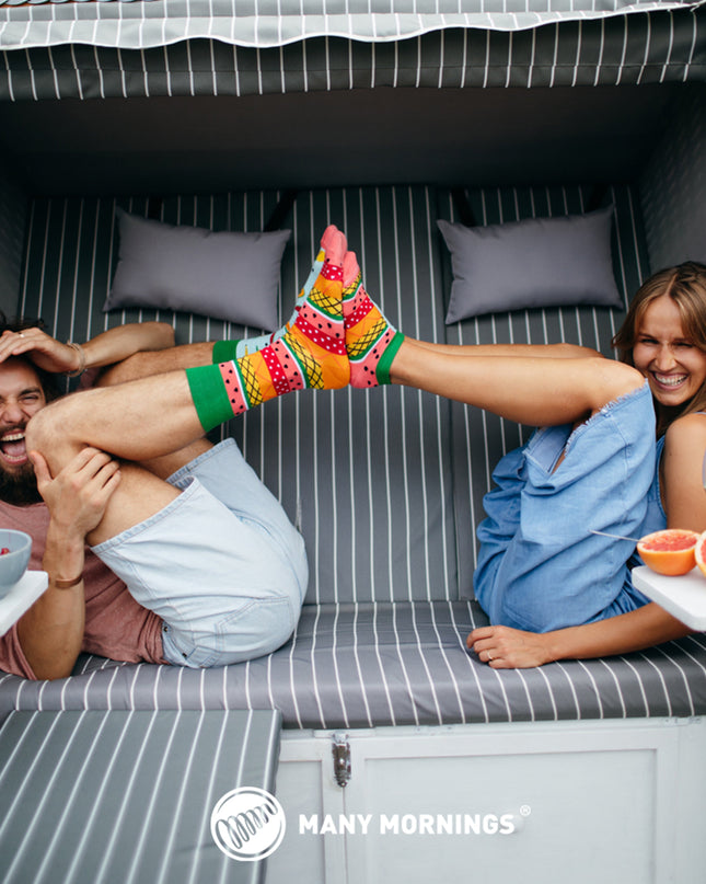 Viele Morgen Zokni - Tutti Frutti Spaßsocken für alle