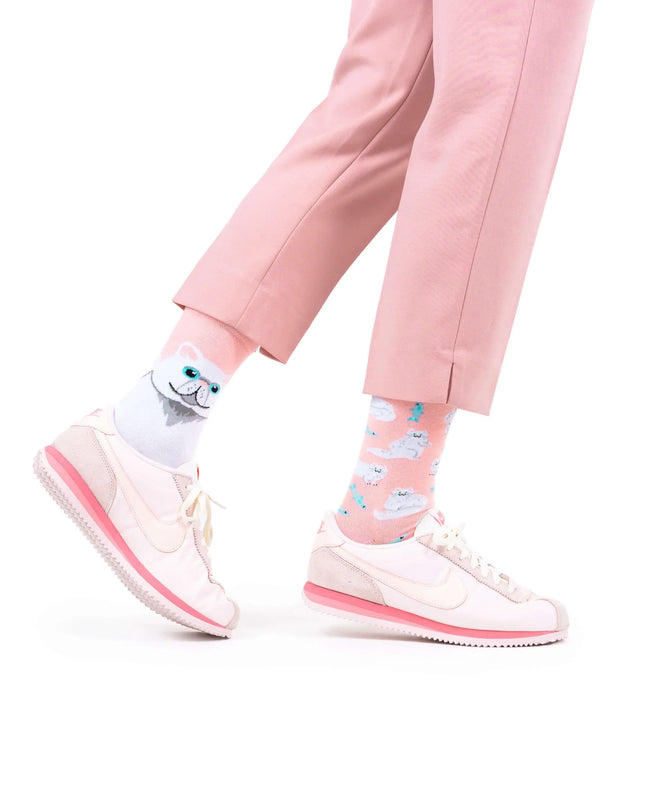 White Cat Socks for Adults and Kids