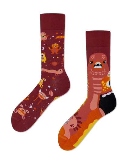 Socken für viele Morgen – Gelbes Monster | Tags: Weihnachtssocken