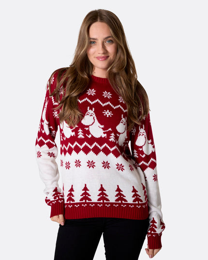 Mumin-Weihnachtspullover für Damen – Klassischer Festtagsstil