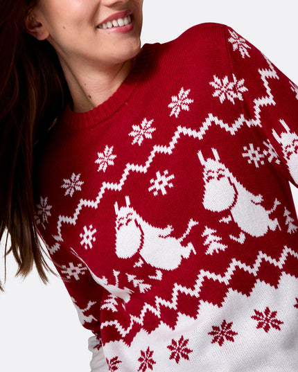 Mumin-Weihnachtspullover für Damen – Klassischer Festtagsstil