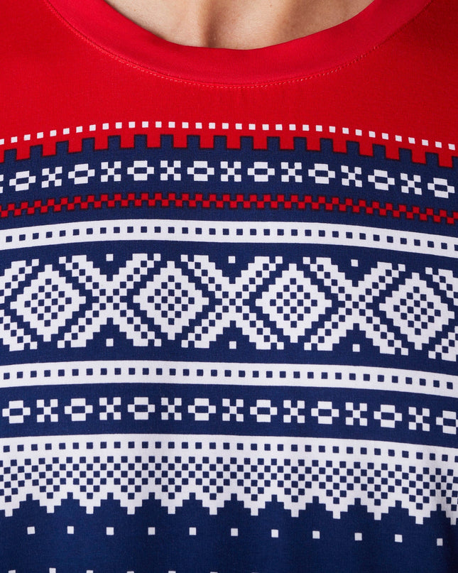 Marius Blå Pysj Dame – Damen-Weihnachtspyjama für gemütliche Nächte