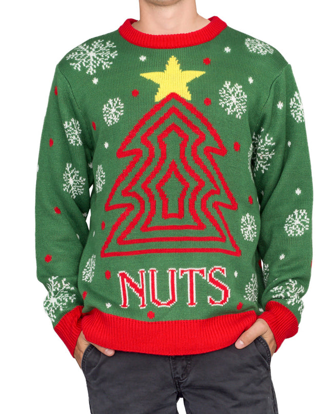 Chest and Nuts Snowflakes Ugly Christmas Sweater