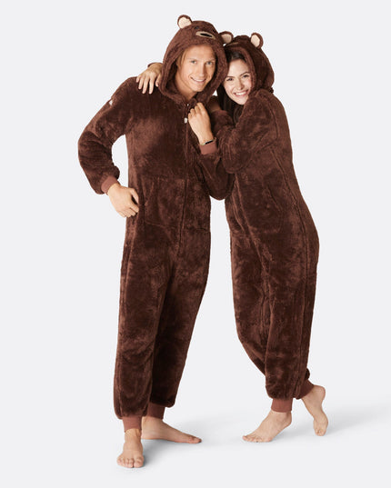 Men's Brown Teddy Bear Onesie