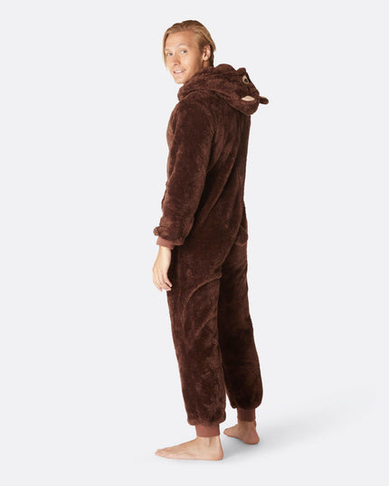 Men's Brown Teddy Bear Onesie