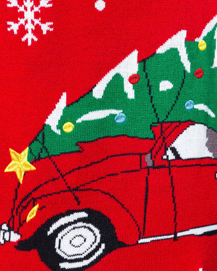 Weihnachtspullover für Herren, der nach Hause fährt – für festliche Stimmung