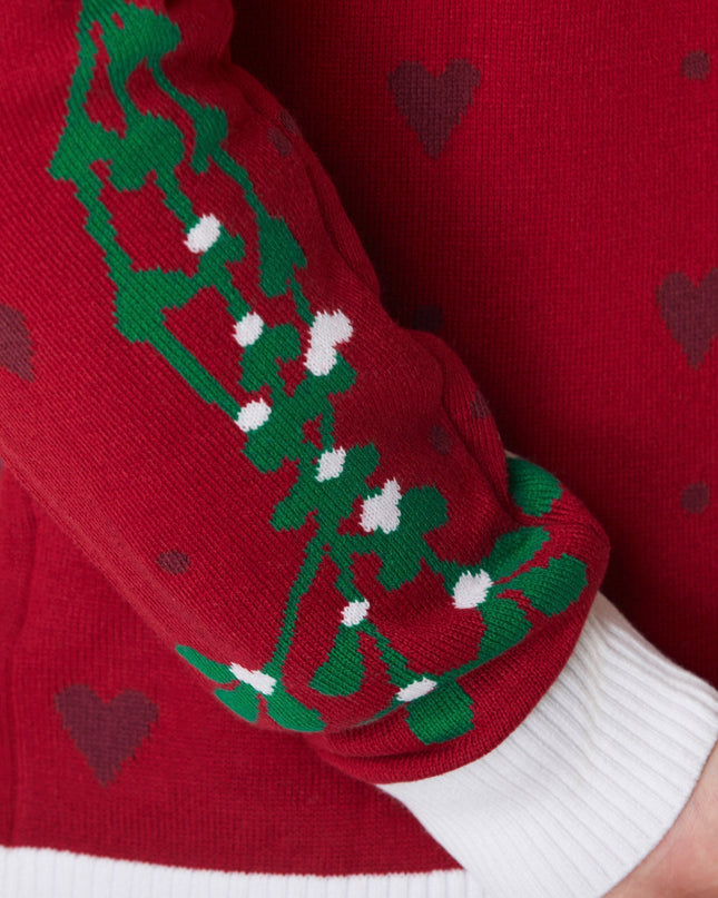 Weihnachtspullover mit Mistelzweig für Herren