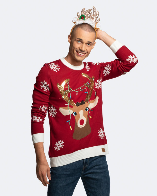 Men's Cute Reindeer Christmas Sweater