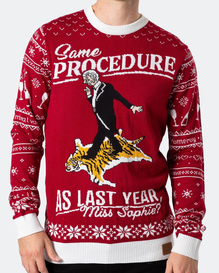 Roter Weihnachtspullover für Herren zum 90. Geburtstag