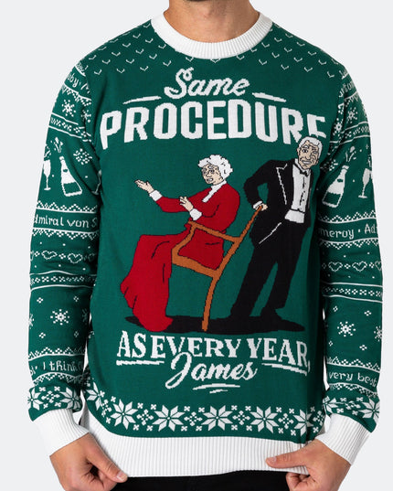 Grüner Weihnachtspullover für Herren zum 90. Geburtstag