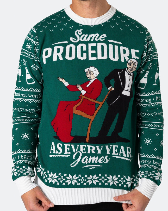 Grüner Weihnachtspullover für Herren zum 90. Geburtstag