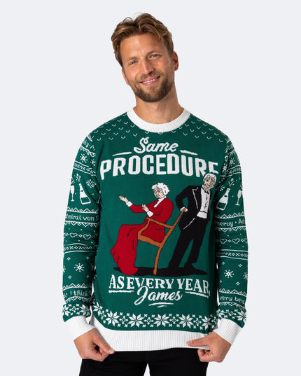 Grüner Weihnachtspullover für Herren zum 90. Geburtstag