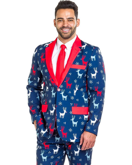 Men's Reindeer Gains Blazer w/ Tie